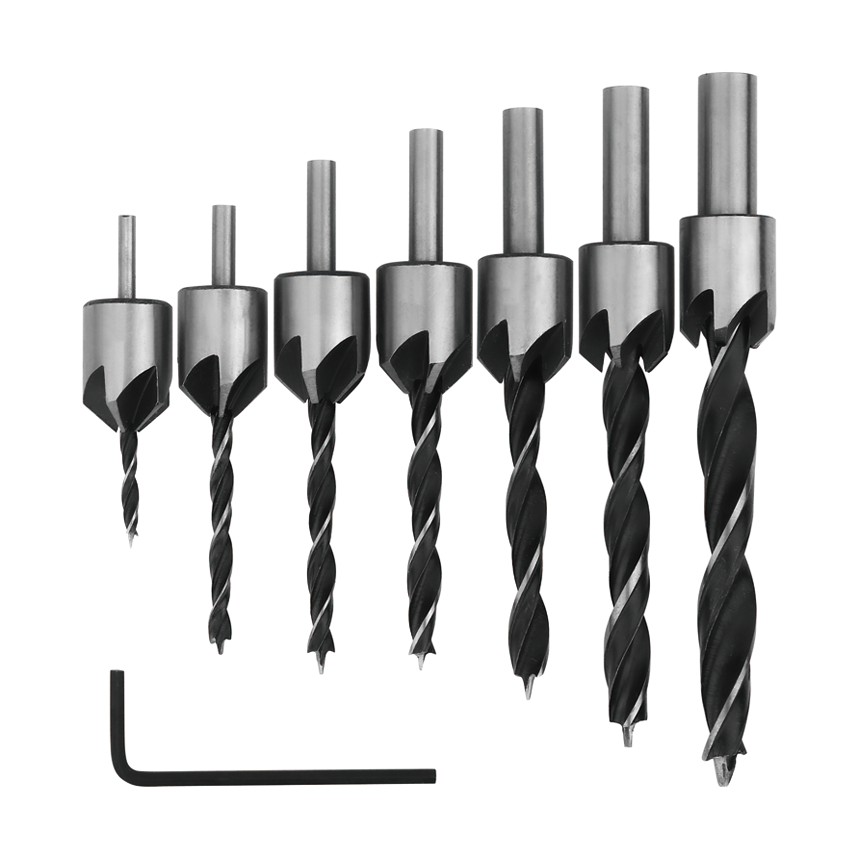 Woodworking countersunk drill set